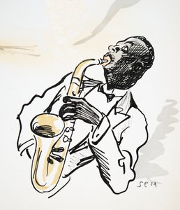 Saxophone Player, from White Bottoms, pub. 1927